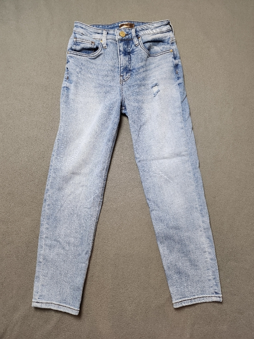 Kut from the Kloth High Rise Rachael Fab AB Mom Jean with Light Distressing Sz 0